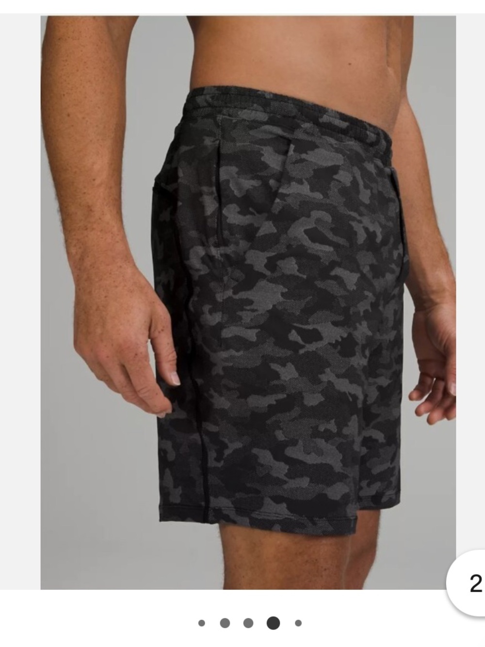 Lululemon Men's Pace Breaker 9” Lined Short Black Camo Performance Shorts - Picture 9 of 9